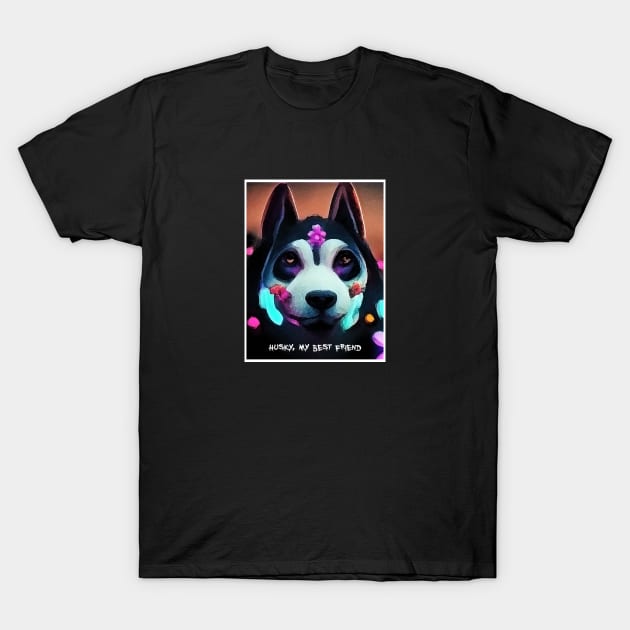 husky, best friend T-Shirt by ElArrogante